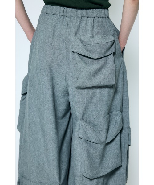 nagonstans(ナゴンスタンス)の「pebble pocket wide pants(カーゴパンツ・レディース・杢グレー・MEDIUM/SMALL)」の15枚目の写真