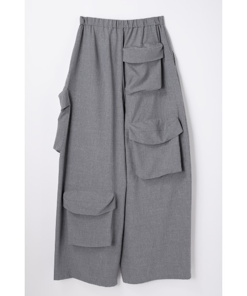 nagonstans(ナゴンスタンス)の「pebble pocket wide pants(カーゴパンツ・レディース・杢グレー・MEDIUM/SMALL)」の16枚目の写真