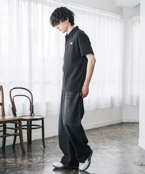 THE NORTH FACE(ザノースフェイス)の「THE NORTH FACE ザ・ノースフェイス M S/S LOGO POLO - AP レギュラーフィット半袖ポロシャツ(ポロシャツ・メンズ・ブラック/ネイビー/ライトグレー/ウッド・L/M/S/XXL/XL)」の7枚目の写真