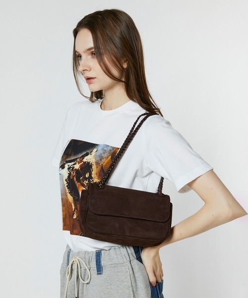 DOUBLE STANDARD CLOTHING(ダブルスタンダードクロージング)の「シープシルキーバッグ(ハンドバッグ・レディース・ブラウン/ブラック・FREE)」の7枚目の写真