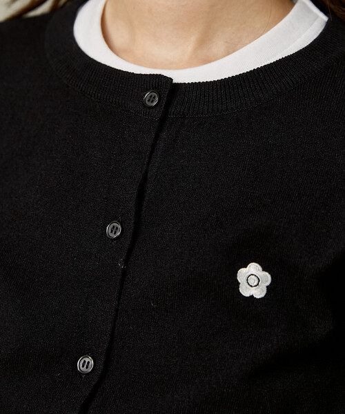 MARY QUANT(マリークワント)の「MARY QUANT × PUBLUX/マリークワント 別注 レース ドッキング ワンポイント ニット カーディガン 限定展開(カーディガン/ボレロ・レディース・ネイビー/グレー/ブラック・フリ-)」の11枚目の写真