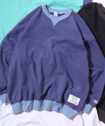 DISCUS/ディスカス 裏毛 ヴィンテージライク 配色 ビッグシルエット ワンポイント刺繍 トレーナー スウェット レディース メンズ