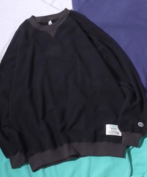DISCUS/ディスカス 裏毛 ヴィンテージライク 配色 ビッグシルエット ワンポイント刺繍 トレーナー スウェット レディース メンズ