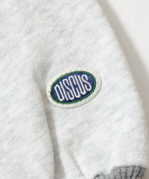 DISCUS(ディスカス)の「DISCUS/ディスカス 裏毛 ヴィンテージライク 配色 ビッグシルエット ワンポイント刺繍 トレーナー スウェット レディース メンズ(スウェット・レディース・ブラック/オートミール/グリーン/ネイビー・M/L)」の7枚目の写真