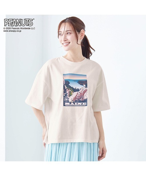 PEANUTS(ピーナッツ)の「機能性Tシャツ「スヌーピー」汗じみ防止加工(Tシャツ/カットソー・レディース・ホワイト/チャコール・SM/L~LL)」の4枚目の写真