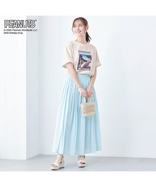 PEANUTS(ピーナッツ)の「機能性Tシャツ「スヌーピー」汗じみ防止加工(Tシャツ/カットソー・レディース・ホワイト/チャコール・SM/L~LL)」の8枚目の写真