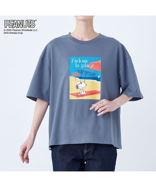PEANUTS(ピーナッツ)の「機能性Tシャツ「スヌーピー」汗じみ防止加工(Tシャツ/カットソー・レディース・ホワイト/チャコール・SM/L~LL)」の11枚目の写真