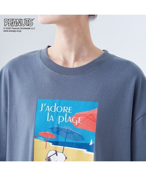 PEANUTS(ピーナッツ)の「機能性Tシャツ「スヌーピー」汗じみ防止加工(Tシャツ/カットソー・レディース・ホワイト/チャコール・SM/L~LL)」の14枚目の写真