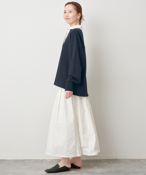 SLOBE IENA(スローブイエナ)の「裏毛ラガープルオーバー(Tシャツ/カットソー・レディース・グレー/ネイビー・FREE)」の14枚目の写真