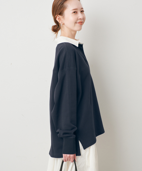 SLOBE IENA(スローブイエナ)の「裏毛ラガープルオーバー(Tシャツ/カットソー・レディース・グレー/ネイビー・FREE)」の18枚目の写真