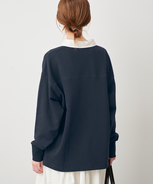SLOBE IENA(スローブイエナ)の「裏毛ラガープルオーバー(Tシャツ/カットソー・レディース・グレー/ネイビー・FREE)」の19枚目の写真