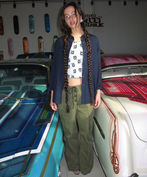 CENTAUR.KR（セントール）の「LACE-UP CARGO BANDING PANTS_KHAKI（その他パンツ）」
