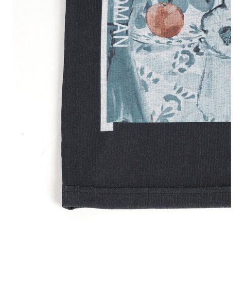 :ETHROF(イーサオブ)の「GRAPHIC PRINT SHEER TOPS(Tシャツ/カットソー・レディース・オフホワイト/ピンク系その他2/ブラック・MEDIUM)」の8枚目の写真
