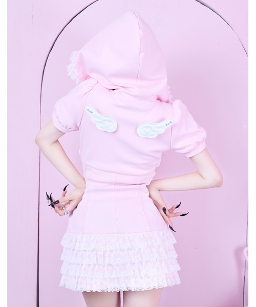 AVENCHUMU(アバンチュウム)の「I'm Angel cake zip foodie one piece(ワンピース・レディース・ブラック×ピンク/ピンク/ブラック・XS/FREE)」の17枚目の写真
