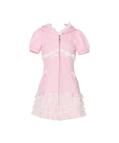 AVENCHUMU(アバンチュウム)の「I'm Angel cake zip foodie one piece(ワンピース・レディース・ブラック×ピンク/ピンク/ブラック・XS/FREE)」の15枚目の写真