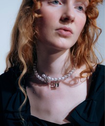 Carmelo（カーメロ）の「Wire Pearl Choker / ワイヤーパールパドロックネックレス（ネックレス）」