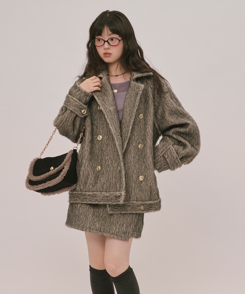 loin nuit(ロワンニュイ)の「boa hand bag / ボアハンドバッグ(ハンドバッグ・レディース・ブラウン/ブラック・FREE)」の15枚目の写真