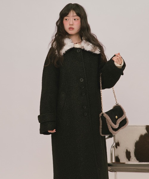 loin nuit(ロワンニュイ)の「boa hand bag / ボアハンドバッグ(ハンドバッグ・レディース・ブラウン/ブラック・FREE)」の21枚目の写真