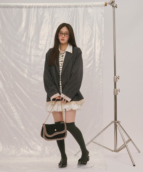 loin nuit(ロワンニュイ)の「boa hand bag / ボアハンドバッグ(ハンドバッグ・レディース・ブラウン/ブラック・FREE)」の14枚目の写真