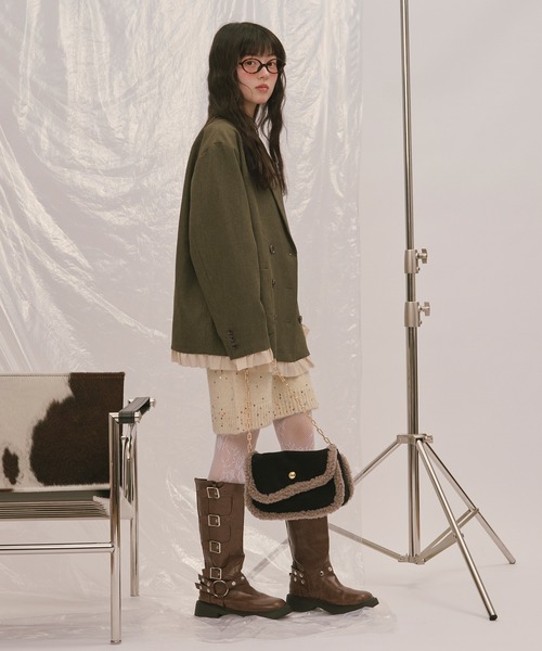 loin nuit(ロワンニュイ)の「boa hand bag / ボアハンドバッグ(ハンドバッグ・レディース・ブラウン/ブラック・FREE)」の12枚目の写真
