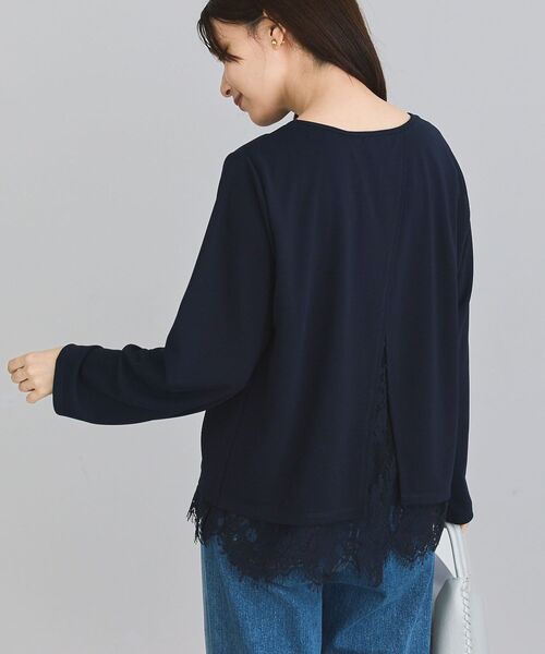 Green Parks(グリーンパークス)の「バックスリットレースプルオーバー(Tシャツ/カットソー・レディース・ブラック/ベージュ/ネイビー/ホワイト系その他2・FREE)」の5枚目の写真