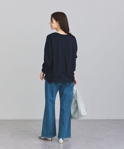 Green Parks(グリーンパークス)の「バックスリットレースプルオーバー(Tシャツ/カットソー・レディース・ブラック/ベージュ/ネイビー/ホワイト系その他2・FREE)」の8枚目の写真