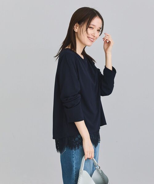Green Parks(グリーンパークス)の「バックスリットレースプルオーバー(Tシャツ/カットソー・レディース・ブラック/ベージュ/ネイビー/ホワイト系その他2・FREE)」の10枚目の写真
