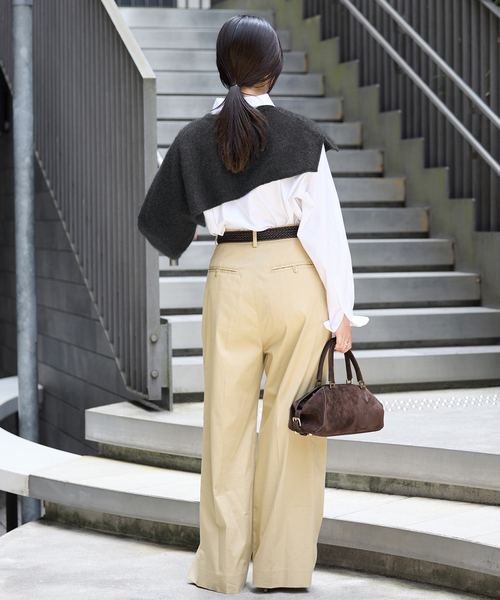 enrica（エンリカ）の「enrica/エンリカ LAYERED KNIT ニット KNIT296（ニット/セーター・レディース・ウッド/チャコールグレー・FREE）」の10枚目の写真