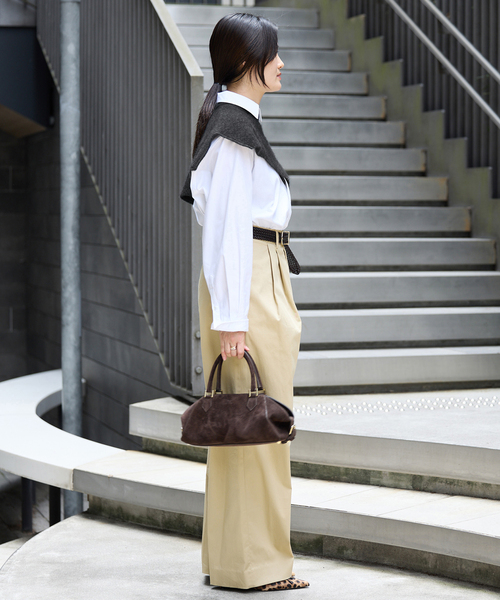 enrica（エンリカ）の「enrica/エンリカ LAYERED KNIT ニット KNIT296（ニット/セーター・レディース・ウッド/チャコールグレー・FREE）」の11枚目の写真