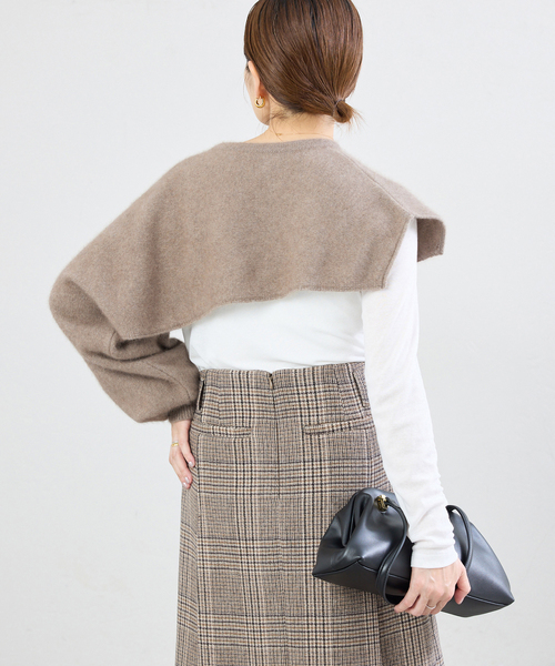 enrica（エンリカ）の「enrica/エンリカ LAYERED KNIT ニット KNIT296（ニット/セーター・レディース・ウッド/チャコールグレー・FREE）」の13枚目の写真