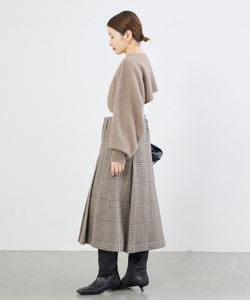 enrica（エンリカ）の「enrica/エンリカ LAYERED KNIT ニット KNIT296（ニット/セーター・レディース・ウッド/チャコールグレー・FREE）」の16枚目の写真