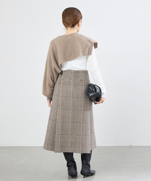enrica（エンリカ）の「enrica/エンリカ LAYERED KNIT ニット KNIT296（ニット/セーター・レディース・ウッド/チャコールグレー・FREE）」の17枚目の写真