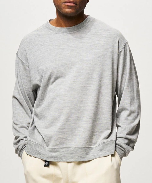 STONEMASTER（ストーンマスター ）の「STONEMASTER WASHABLE JAPANESE WOOL L/S TEE（Tシャツ/カットソー・メンズ・グレー/チャコールグレー×ブラック・X-LARGE/MEDIUM）」の2枚目の写真