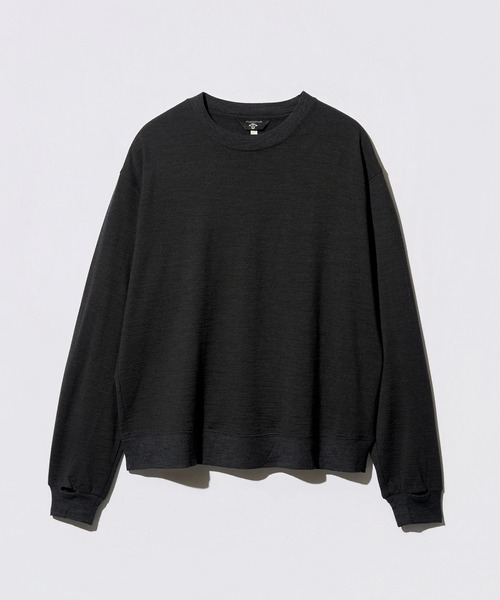 STONEMASTER（ストーンマスター ）の「STONEMASTER WASHABLE JAPANESE WOOL L/S TEE（Tシャツ/カットソー・メンズ・グレー/チャコールグレー×ブラック・X-LARGE/MEDIUM）」の3枚目の写真