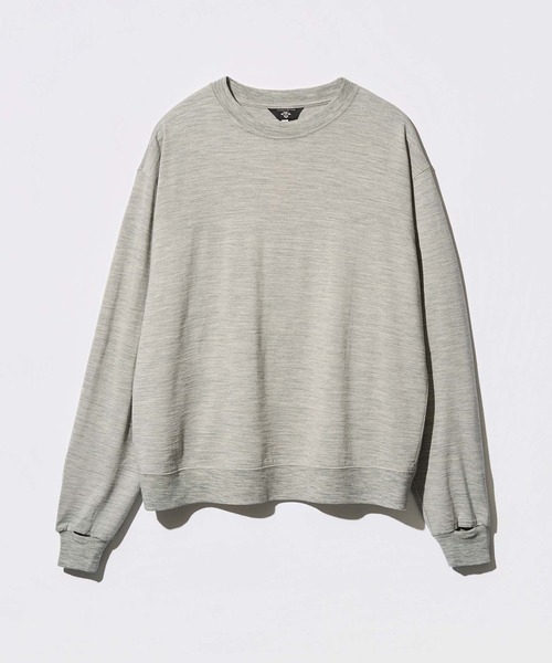 STONEMASTER（ストーンマスター ）の「STONEMASTER WASHABLE JAPANESE WOOL L/S TEE（Tシャツ/カットソー・メンズ・グレー/チャコールグレー×ブラック・X-LARGE/MEDIUM）」の4枚目の写真