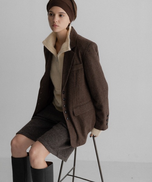 URBAN RESEARCH Sonny Label(アーバンリサーチサニーレーベル)の「ツイードテーラードジャケット(その他アウター・レディース・ダークブラウン/ブラウン・FREE)」の2枚目の写真
