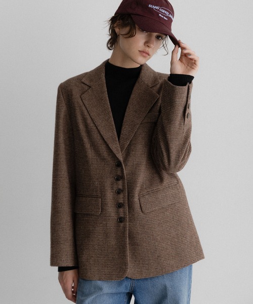 URBAN RESEARCH Sonny Label(アーバンリサーチサニーレーベル)の「ツイードテーラードジャケット(その他アウター・レディース・ダークブラウン/ブラウン・FREE)」の1枚目の写真
