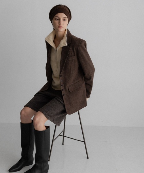 URBAN RESEARCH Sonny Label(アーバンリサーチサニーレーベル)の「ツイードテーラードジャケット(その他アウター・レディース・ダークブラウン/ブラウン・FREE)」の3枚目の写真