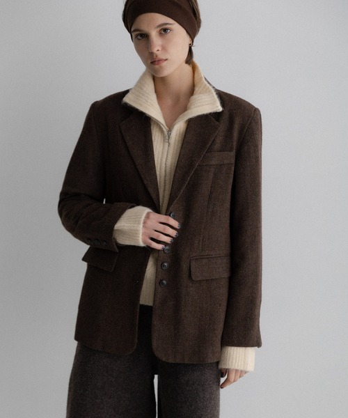 URBAN RESEARCH Sonny Label(アーバンリサーチサニーレーベル)の「ツイードテーラードジャケット(その他アウター・レディース・ダークブラウン/ブラウン・FREE)」の4枚目の写真