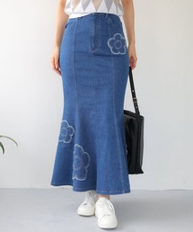 MARY QUANT（マリークワント）の「デイジーパッチデニムマーメイド スカート（デニムスカート）」