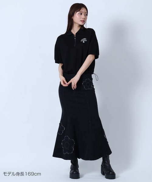 MARY QUANT(マリークワント)の「デイジーパッチデニムマーメイド スカート(デニムスカート・レディース・ブラック/ブルー・M)」の8枚目の写真