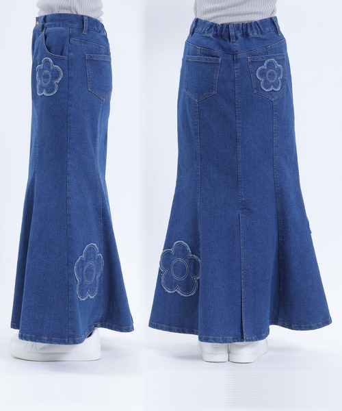 MARY QUANT(マリークワント)の「デイジーパッチデニムマーメイド スカート(デニムスカート・レディース・ブラック/ブルー・M)」の12枚目の写真