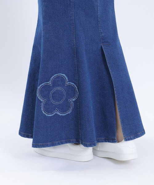 MARY QUANT(マリークワント)の「デイジーパッチデニムマーメイド スカート(デニムスカート・レディース・ブラック/ブルー・M)」の15枚目の写真