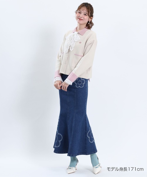 MARY QUANT(マリークワント)の「デイジーパッチデニムマーメイド スカート(デニムスカート・レディース・ブラック/ブルー・M)」の17枚目の写真