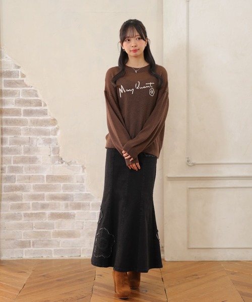 MARY QUANT(マリークワント)の「デイジーパッチデニムマーメイド スカート(デニムスカート・レディース・ブラック/ブルー・M)」の9枚目の写真
