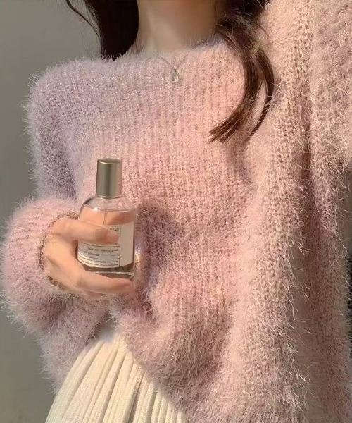 Teem Store(チームストア)の「ふわふわシャギー オフショルルーズニットプルオーバー(ニット/セーター・レディース・ピンク/アイボリー/ブラック/グレー・M)」の4枚目の写真