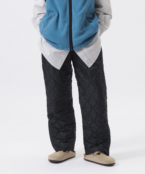 BEAMS BOY(ビームスボーイ)の「キルティング ミリタリー パンツ(その他パンツ・レディース・オリーブ/ブラック・2/1)」の2枚目の写真