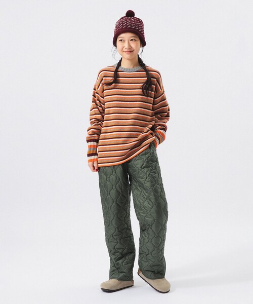 BEAMS BOY(ビームスボーイ)の「キルティング ミリタリー パンツ(その他パンツ・レディース・オリーブ/ブラック・2/1)」の21枚目の写真