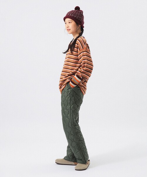 BEAMS BOY(ビームスボーイ)の「キルティング ミリタリー パンツ(その他パンツ・レディース・オリーブ/ブラック・2/1)」の22枚目の写真