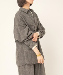 B2994 Wカシミヤツイードシャツ